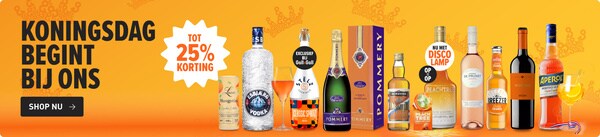 Koningsdag begint bij ons. De lekkerste dranken voor koningsdag tot 25% korting.